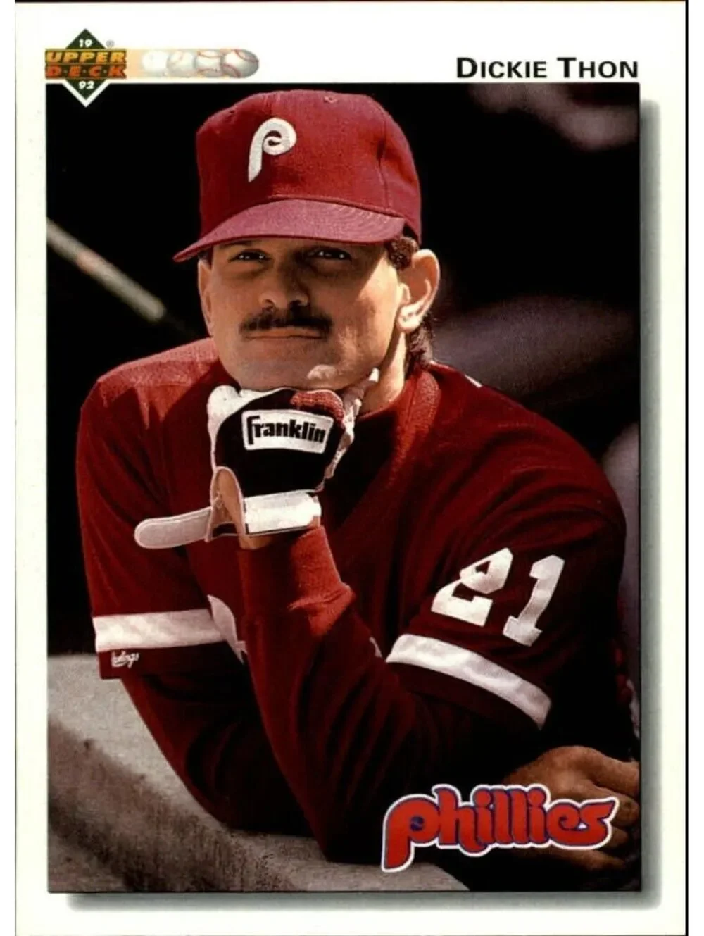 Dickie Thon 1992 Upper Deck MLB #150 Baseball Card Philadelphia Phillies